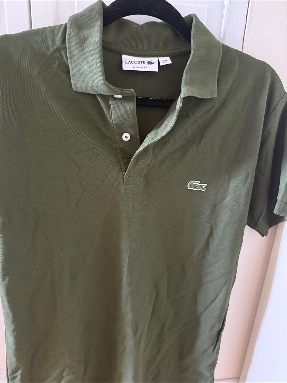 Lacoste Men's Green Classic Piqué Polo Shirt size US 5 fits like small